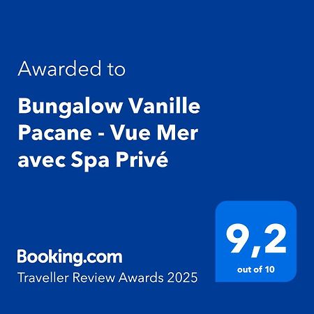Bungalow Vanille Pacane Vue Mer avec Spa Privé Les Trois-Ilets Exterior foto