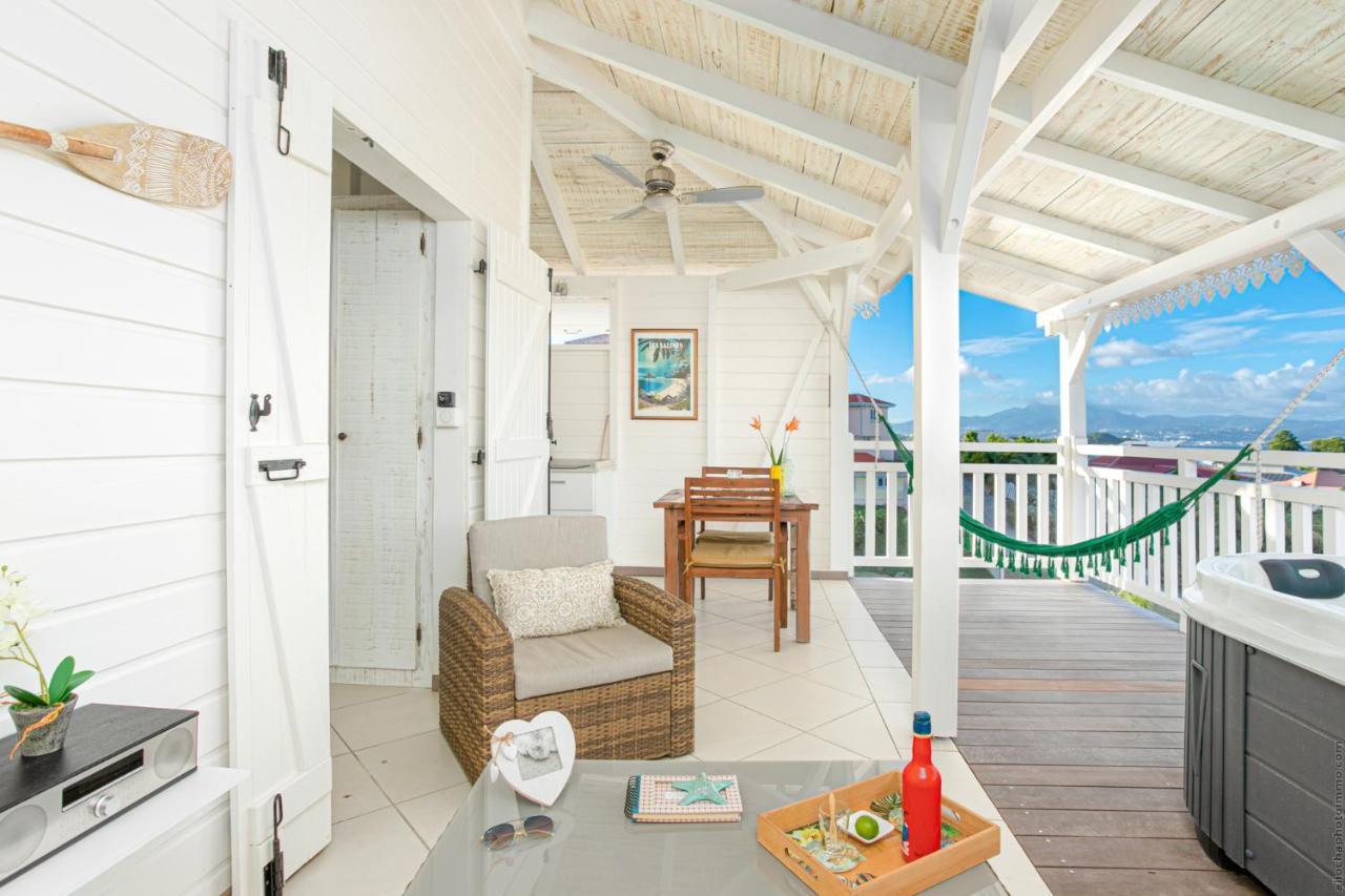 Bungalow Vanille Pacane Vue Mer avec Spa Privé Les Trois-Ilets Exterior foto