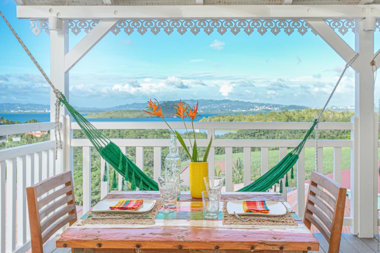 Bungalow Vanille Pacane Vue Mer avec Spa Privé Les Trois-Ilets Exterior foto